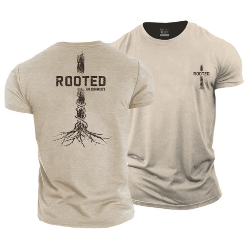 Men's Rooted in Christ Cotton T-Shirt